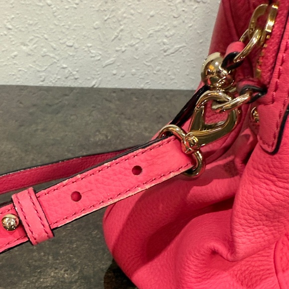 Kate Spade New York Audrey Charles Street Strawfroyo Pink Satchel Crossbody - Picture 12 of 16